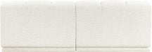 Meridian Furniture - Modari 80" Fabric Upholstered 2 Piece Armless Modular Sofa - 143Cream-S2B - GreatFurnitureDeal