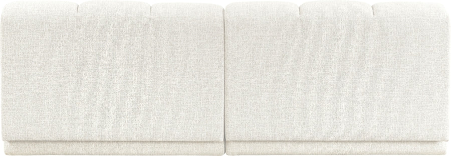 Meridian Furniture - Modari 80" Fabric Upholstered 2 Piece Armless Modular Sofa - 143Cream-S2B - GreatFurnitureDeal