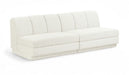 Meridian Furniture - Modari 80" Fabric Upholstered 2 Piece Armless Modular Sofa - 143Cream-S2B - GreatFurnitureDeal
