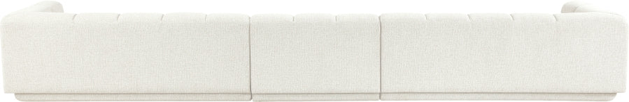 Meridian Furniture - Modari 193.5" Fabric Upholstered 3 Piece Modular Sofa - 143Cream-S3A - GreatFurnitureDeal
