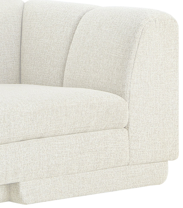 Meridian Furniture - Modari 193.5" Fabric Upholstered 3 Piece Modular Sofa - 143Cream-S3A - GreatFurnitureDeal