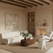 Meridian Furniture - Modari 120" Fabric Upholstered 3 Piece Armless Modular Sofa - 143Cream-S3B - GreatFurnitureDeal