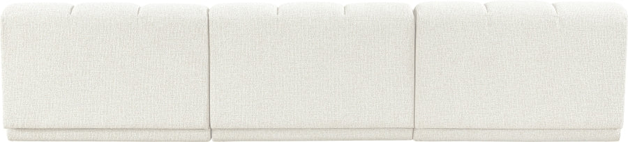 Meridian Furniture - Modari 120" Fabric Upholstered 3 Piece Armless Modular Sofa - 143Cream-S3B - GreatFurnitureDeal