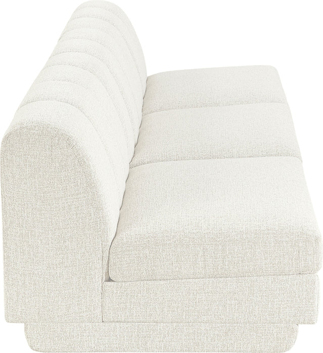 Meridian Furniture - Modari 120" Fabric Upholstered 3 Piece Armless Modular Sofa - 143Cream-S3B - GreatFurnitureDeal