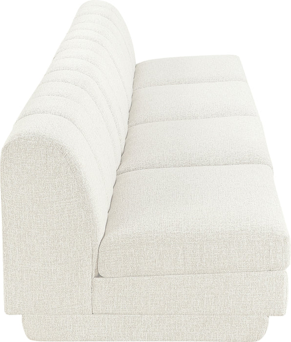 Meridian Furniture - Modari 160" Fabric Upholstered 4 Piece Armless Modular Sofa - 143Cream-S4B - GreatFurnitureDeal