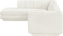 Meridian Furniture - Modari 114.25" Fabric Upholstered 2 Piece Modular Sectional - 143Cream-Sec2A - GreatFurnitureDeal