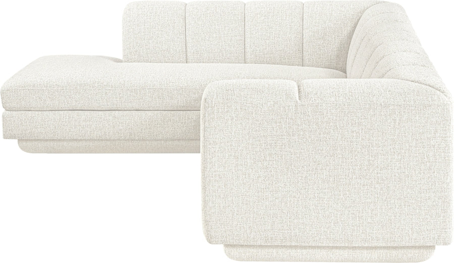 Meridian Furniture - Modari 114.25" Fabric Upholstered 2 Piece Modular Sectional - 143Cream-Sec2A - GreatFurnitureDeal