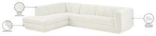 Meridian Furniture - Modari 114.25" Fabric Upholstered 2 Piece Modular Sectional - 143Cream-Sec2A - GreatFurnitureDeal