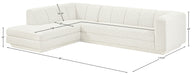 Meridian Furniture - Modari 114.25" Fabric Upholstered 2 Piece Modular Sectional - 143Cream-Sec2A - GreatFurnitureDeal