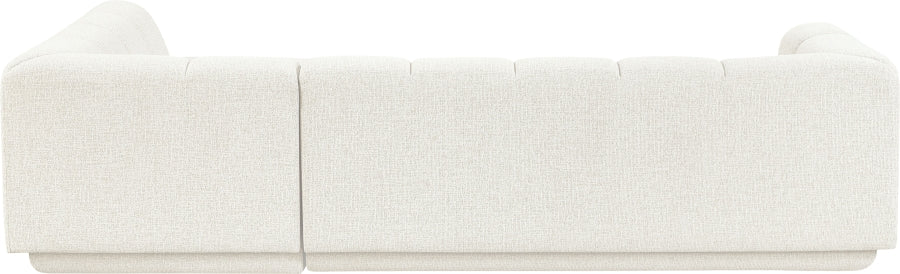 Meridian Furniture - Modari 114.25" Fabric Upholstered 2 Piece Modular Sectional - 143Cream-Sec2B - GreatFurnitureDeal