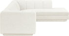 Meridian Furniture - Modari 114.25" Fabric Upholstered 2 Piece Modular Sectional - 143Cream-Sec2B - GreatFurnitureDeal