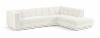 Meridian Furniture - Modari 114.25" Fabric Upholstered 2 Piece Modular Sectional - 143Cream-Sec2B - GreatFurnitureDeal