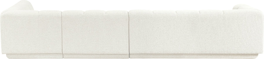 Meridian Furniture - Modari 154.25" Fabric Upholstered 3 Piece Modular Sectional - 143Cream-Sec3A - GreatFurnitureDeal