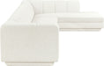 Meridian Furniture - Modari 154.25" Fabric Upholstered 3 Piece Modular Sectional - 143Cream-Sec3A - GreatFurnitureDeal