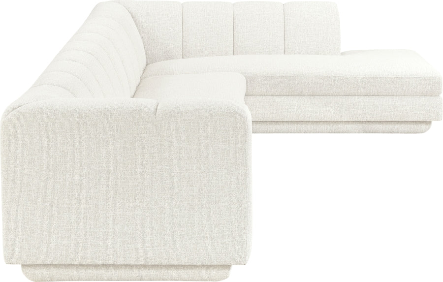 Meridian Furniture - Modari 154.25" Fabric Upholstered 3 Piece Modular Sectional - 143Cream-Sec3A - GreatFurnitureDeal