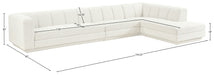 Meridian Furniture - Modari 154.25" Fabric Upholstered 3 Piece Modular Sectional - 143Cream-Sec3A - GreatFurnitureDeal