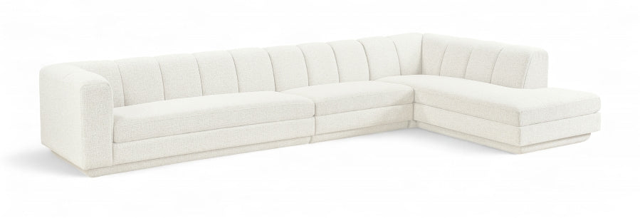 Meridian Furniture - Modari 154.25" Fabric Upholstered 3 Piece Modular Sectional - 143Cream-Sec3A - GreatFurnitureDeal