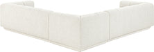 Meridian Furniture - Modari 114.25" Fabric Upholstered 3 Piece Modular Sectional - 143Cream-Sec3B - GreatFurnitureDeal