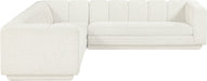Meridian Furniture - Modari 114.25" Fabric Upholstered 3 Piece Modular Sectional - 143Cream-Sec3B - GreatFurnitureDeal