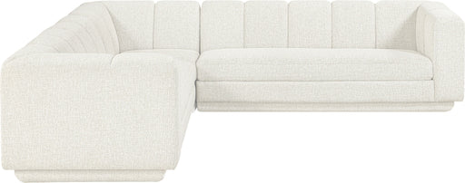 Meridian Furniture - Modari 114.25" Fabric Upholstered 3 Piece Modular Sectional - 143Cream-Sec3B - GreatFurnitureDeal