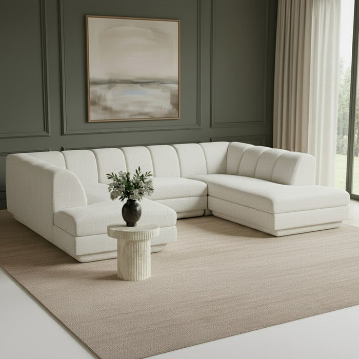 Meridian Furniture - Modari 115" Fabric Upholstered 3 Piece Modular Sectional - 143Cream-Sec3C - GreatFurnitureDeal