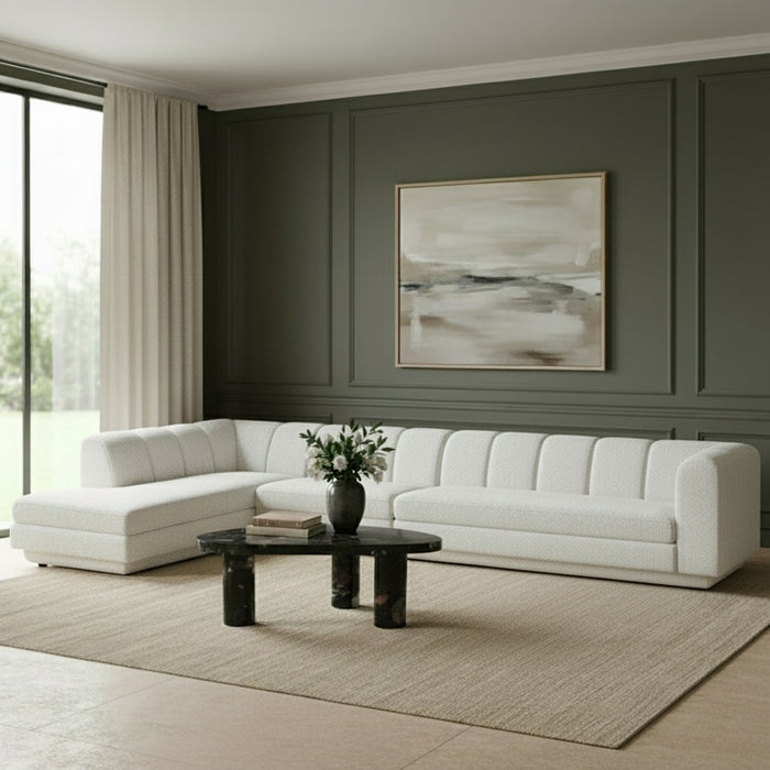 Meridian Furniture - Modari 154.25" Fabric Upholstered 3 Piece Modular Sectional - 143Cream-Sec3D - GreatFurnitureDeal