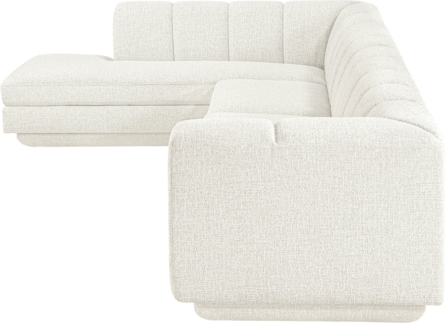 Meridian Furniture - Modari 154.25" Fabric Upholstered 3 Piece Modular Sectional - 143Cream-Sec3D - GreatFurnitureDeal