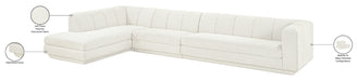 Meridian Furniture - Modari 154.25" Fabric Upholstered 3 Piece Modular Sectional - 143Cream-Sec3D - GreatFurnitureDeal