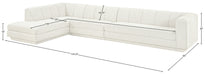Meridian Furniture - Modari 154.25" Fabric Upholstered 3 Piece Modular Sectional - 143Cream-Sec3D - GreatFurnitureDeal