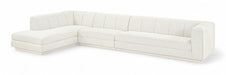Meridian Furniture - Modari 154.25" Fabric Upholstered 3 Piece Modular Sectional - 143Cream-Sec3D - GreatFurnitureDeal