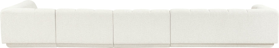 Meridian Furniture - Modari 194.25" Fabric Upholstered 4 Piece Modular Sectional - 143Cream-Sec4A - GreatFurnitureDeal