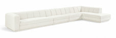 Meridian Furniture - Modari 194.25" Fabric Upholstered 4 Piece Modular Sectional - 143Cream-Sec4A - GreatFurnitureDeal