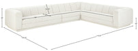 Meridian Furniture - Modari 114.25" Fabric Upholstered 4 Piece Modular Sectional - 143Cream-Sec4B - GreatFurnitureDeal