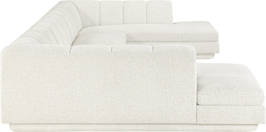 Meridian Furniture - Modari 155" Fabric Upholstered 4 Piece Modular Sectional - 143Cream-Sec4C - GreatFurnitureDeal