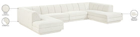 Meridian Furniture - Modari 155" Fabric Upholstered 4 Piece Modular Sectional - 143Cream-Sec4C - GreatFurnitureDeal