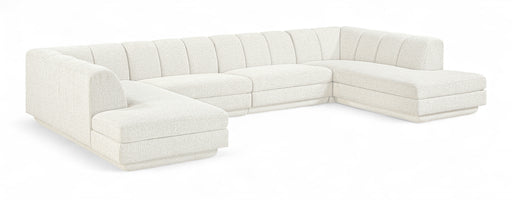 Meridian Furniture - Modari 155" Fabric Upholstered 4 Piece Modular Sectional - 143Cream-Sec4C - GreatFurnitureDeal