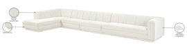 Meridian Furniture - Modari 194.25" Fabric Upholstered 4 Piece Modular Sectional - 143Cream-Sec4D - GreatFurnitureDeal