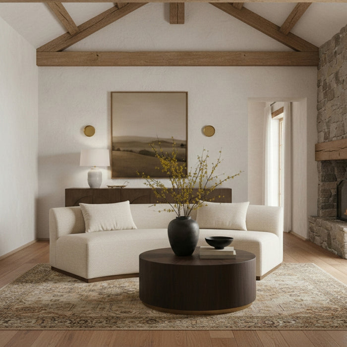 Meridian Furniture - Avanti 104" Chenille Fabric Upholstered Sofa - 44016Beige-S - GreatFurnitureDeal