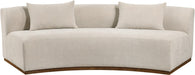 Meridian Furniture - Avanti 104" Chenille Fabric Upholstered Sofa - 44016Beige-S - GreatFurnitureDeal