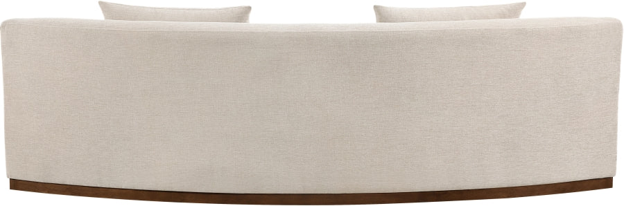 Meridian Furniture - Avanti 104" Chenille Fabric Upholstered Sofa - 44016Beige-S - GreatFurnitureDeal