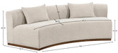 Meridian Furniture - Avanti 104" Chenille Fabric Upholstered Sofa - 44016Beige-S - GreatFurnitureDeal