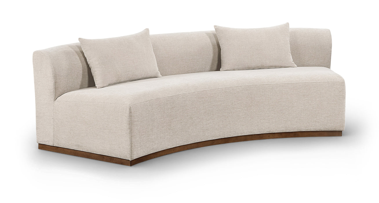 Meridian Furniture - Avanti 104" Chenille Fabric Upholstered Sofa - 44016Beige-S - GreatFurnitureDeal