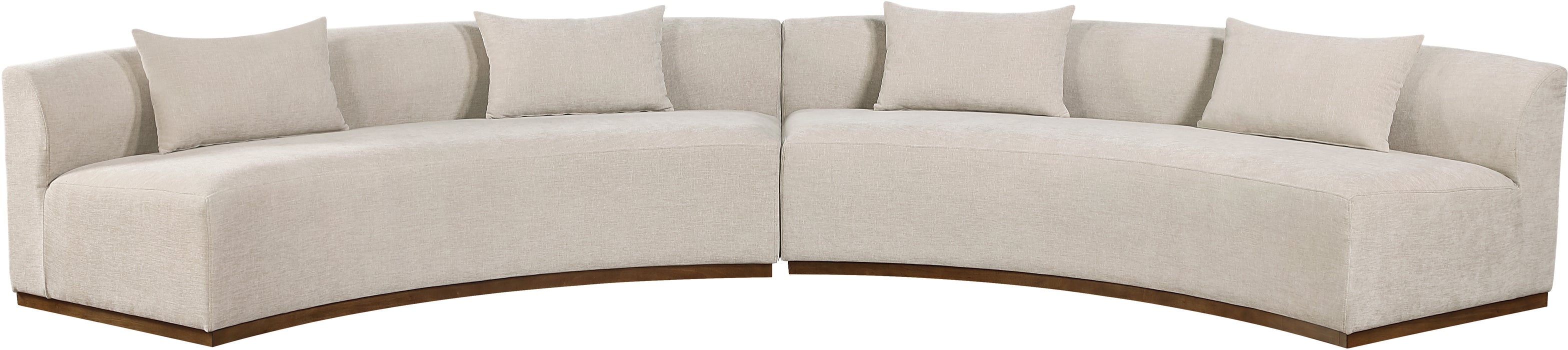 Meridian Furniture - Avanti 182.5" Chenille Fabric Upholstered 2 Piece Modular Sectional - 44016Beige-S-2PC - GreatFurnitureDeal