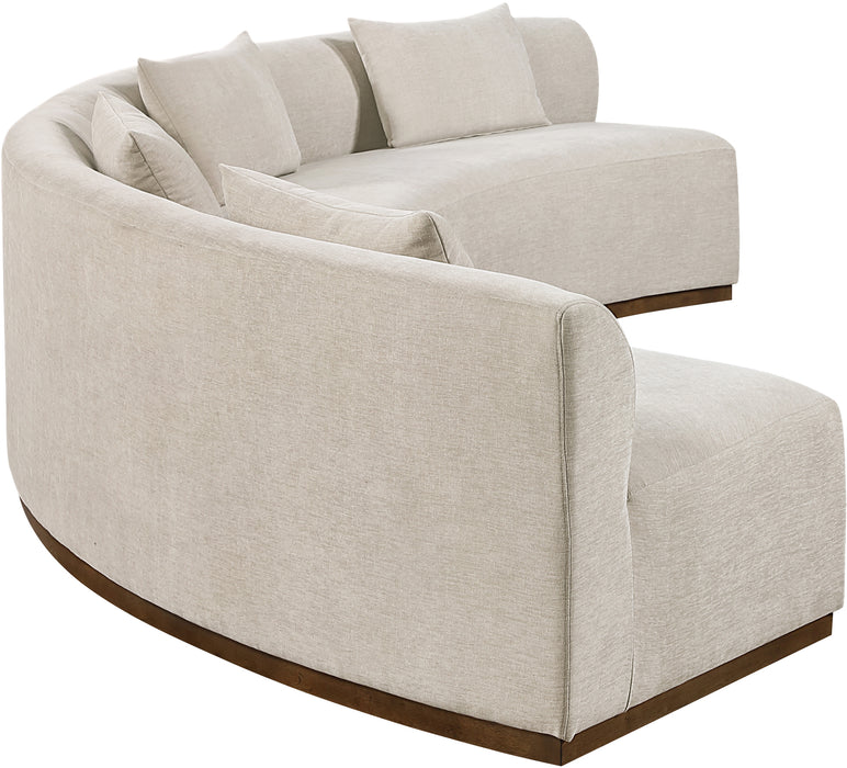 Meridian Furniture - Avanti 182.5" Chenille Fabric Upholstered 2 Piece Modular Sectional - 44016Beige-S-2PC - GreatFurnitureDeal