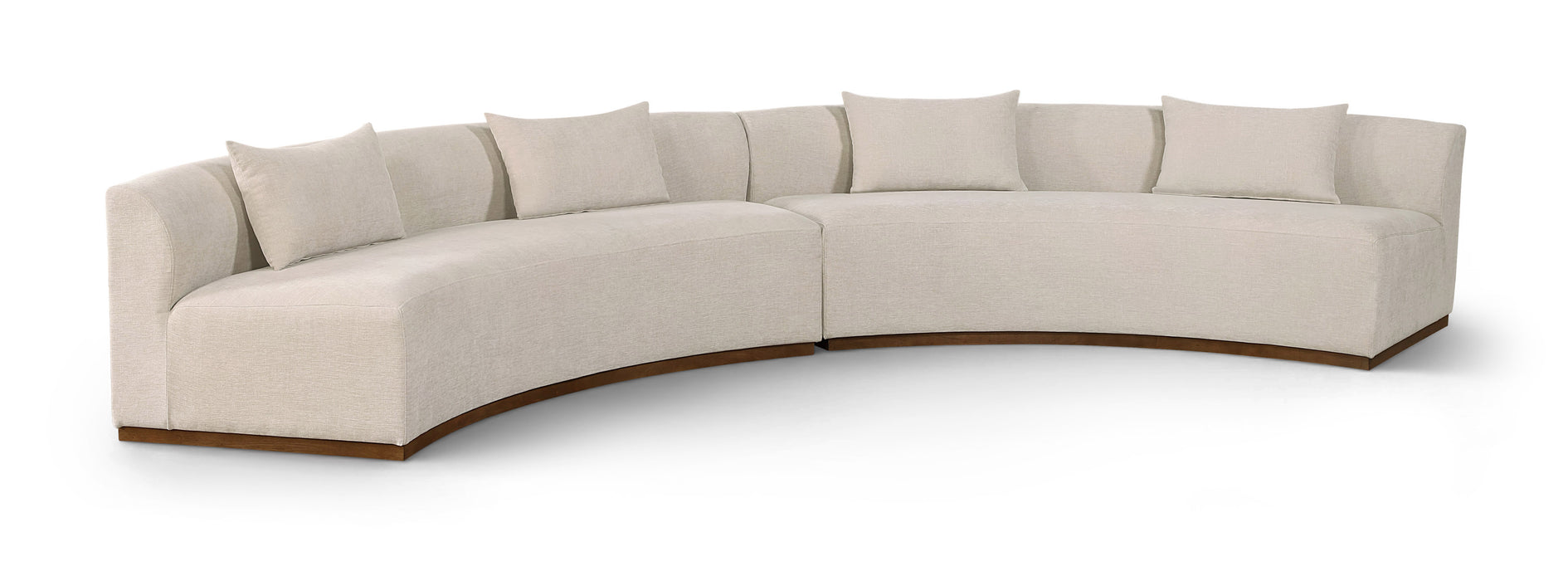 Meridian Furniture - Avanti 182.5" Chenille Fabric Upholstered 2 Piece Modular Sectional - 44016Beige-S-2PC - GreatFurnitureDeal