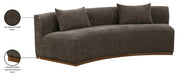 Meridian Furniture - Avanti 104" Chenille Fabric Upholstered Sofa - 44016Brown-S - GreatFurnitureDeal
