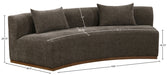 Meridian Furniture - Avanti 104" Chenille Fabric Upholstered Sofa - 44016Brown-S - GreatFurnitureDeal