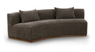 Meridian Furniture - Avanti 104" Chenille Fabric Upholstered Sofa - 44016Brown-S - GreatFurnitureDeal