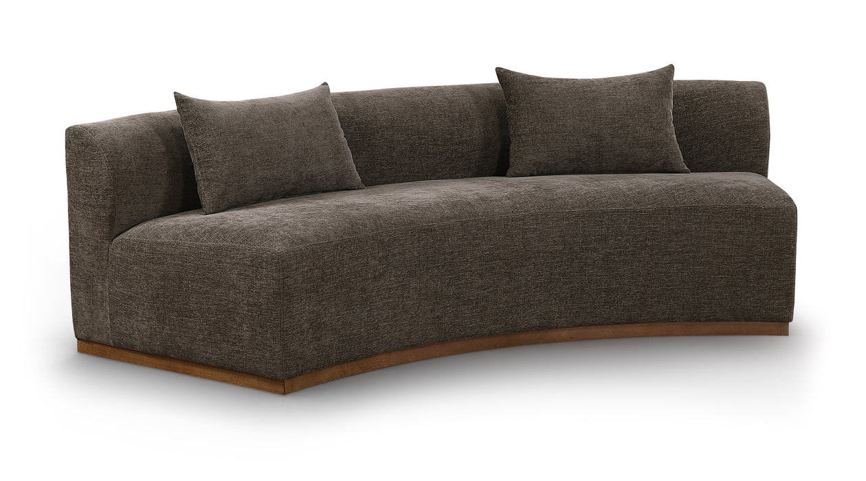 Meridian Furniture - Avanti 104" Chenille Fabric Upholstered Sofa - 44016Brown-S - GreatFurnitureDeal