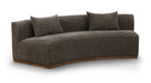 Meridian Furniture - Avanti 104" Chenille Fabric Upholstered Sofa - 44016Brown-S - GreatFurnitureDeal